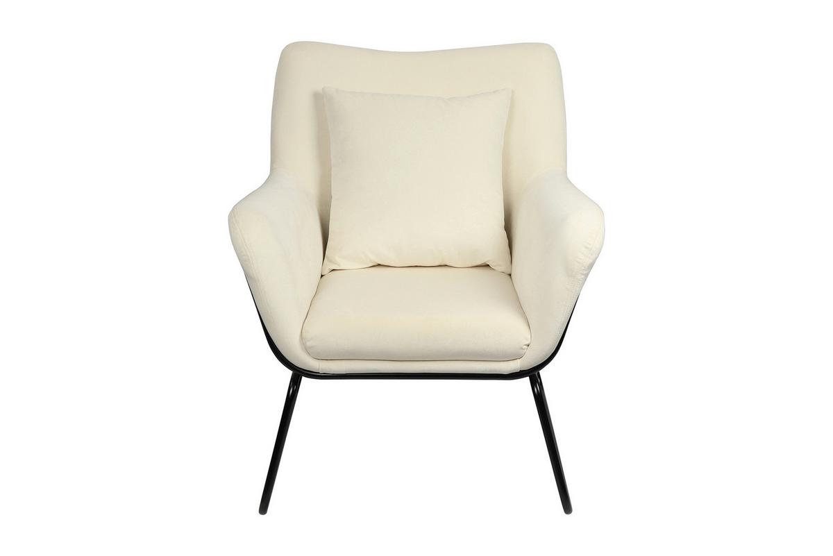 Sessel Beige B: 68 Cm - Beige/Messingfarben, MODERN, Textil (68/82/75cm) - Livetastic