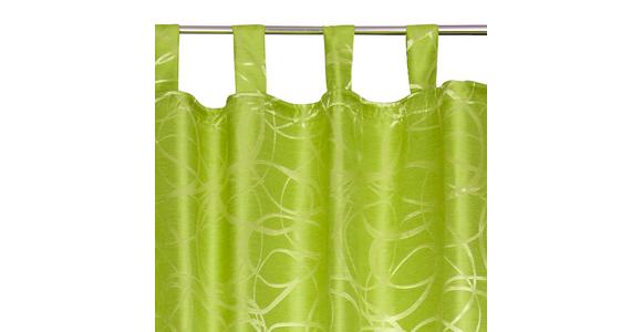 Vorhang mit Schlaufen und Band Linda 140x255 cm Grün - Grün, KONVENTIONELL, Textil (140/255cm) - Ondega