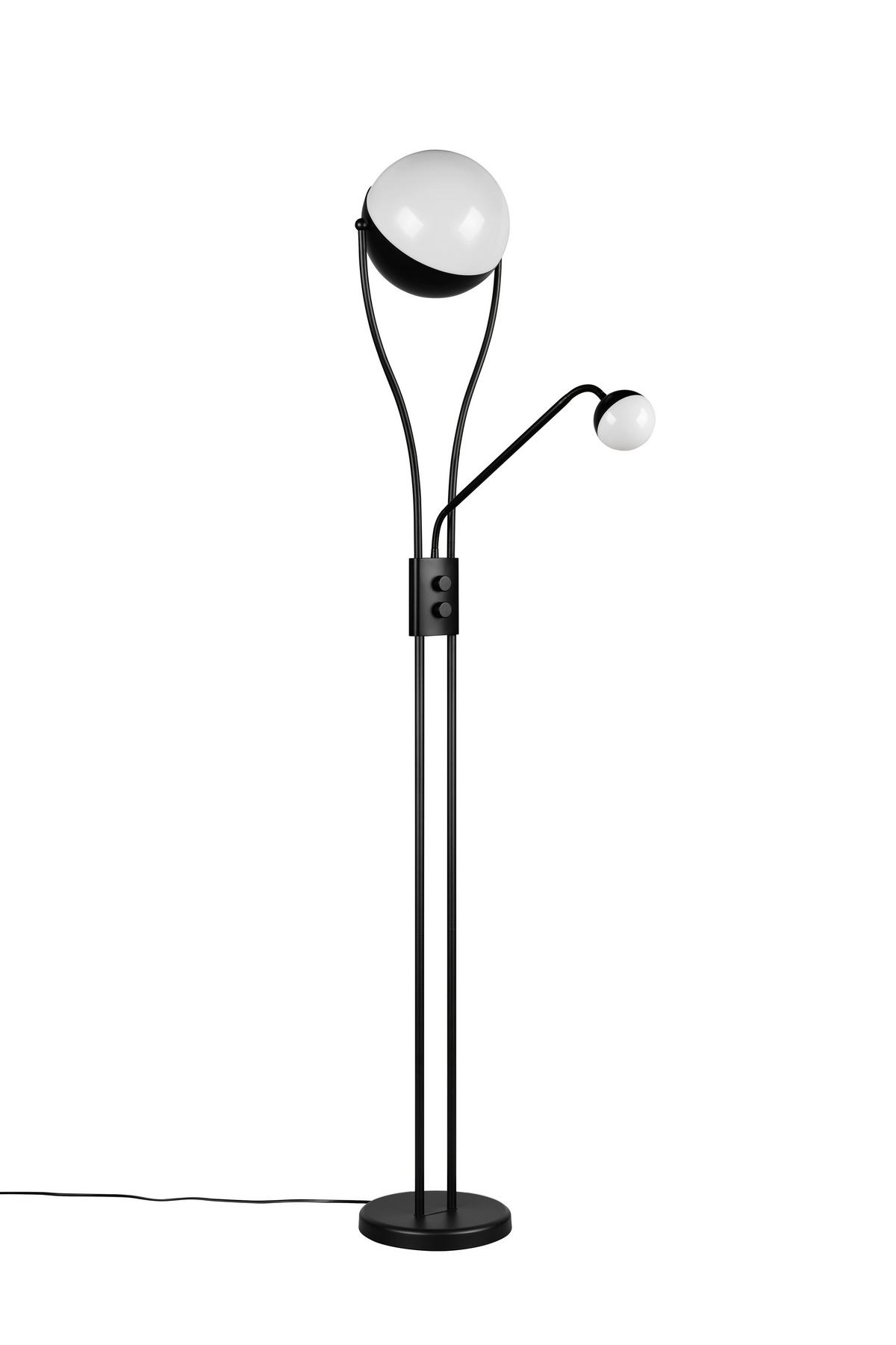 LED-Stehleuchte 478310232 Chris - Schwarz/Weiß, Design, Kunststoff/Metall (30/180cm) - Trio Leuchten