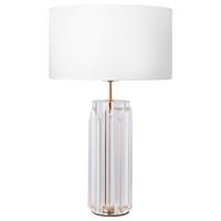 Tischleuchte Muse - Goldfarben/Weiß, Trend, Glas/Textil (32/52cm) - MAYTONI