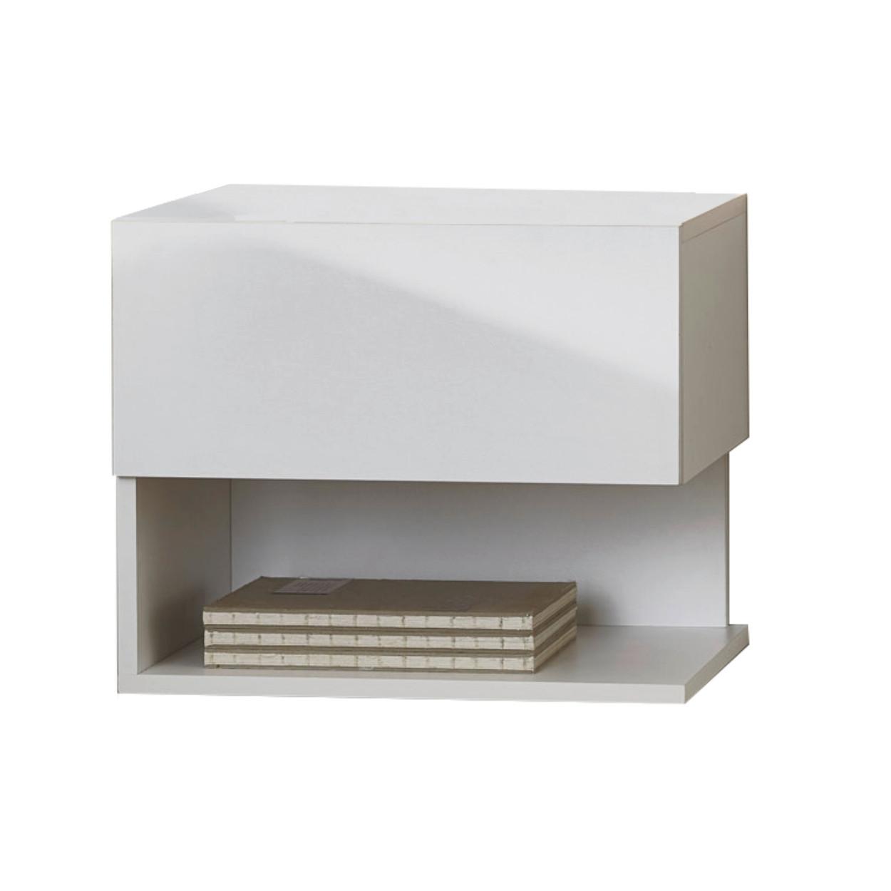 Nachttisch Faro, Weiß B: 44 Cm - Weiß, MODERN, Holzwerkstoff (44/37/40cm) - MID.YOU