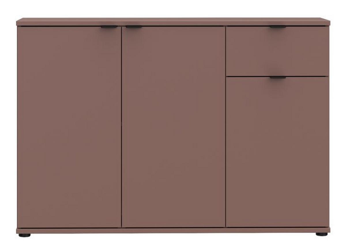 Komoda Ganymede, farba terakota, š: 120 cm - terakota, Modern, kov/kompozitné drevo (119,8/82,3/34,1cm)
