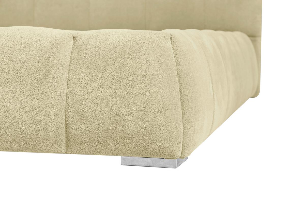 Polsterbett Natalia Beige B: 208 Cm - Beige/Schwarz, Design, Holzwerkstoff/Textil (208/90/228cm) - Livetastic