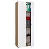 Mehrzweckschrank Vandol Weiß, Eiche Dekor B: 70 cm - Eichefarben/Schwarz, Design, Holzwerkstoff (70/178/39cm) - MID.YOU