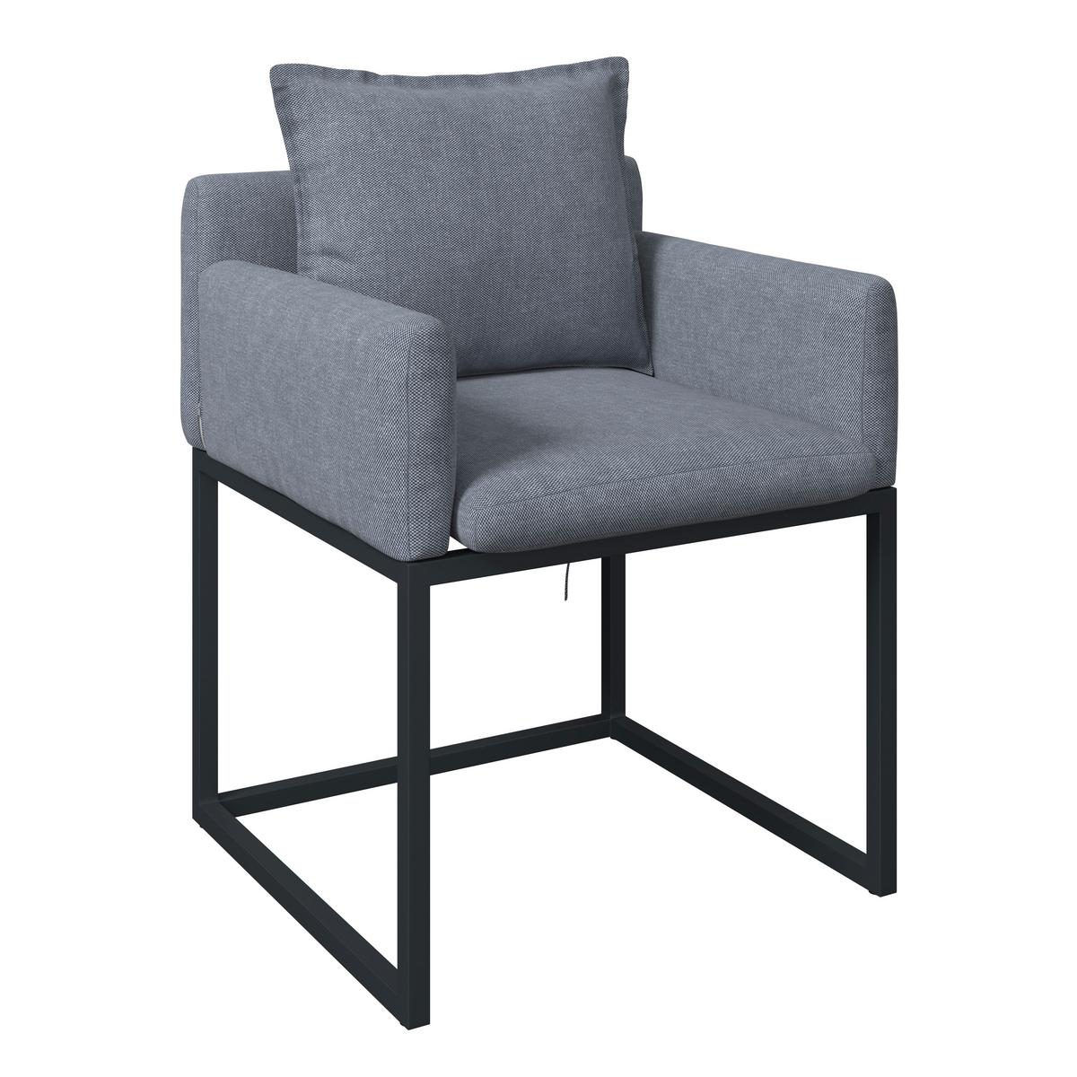 Gartensessel Julia - Alufarben/Grau, MODERN, Textil/Metall (58/85/55cm) - Beldano