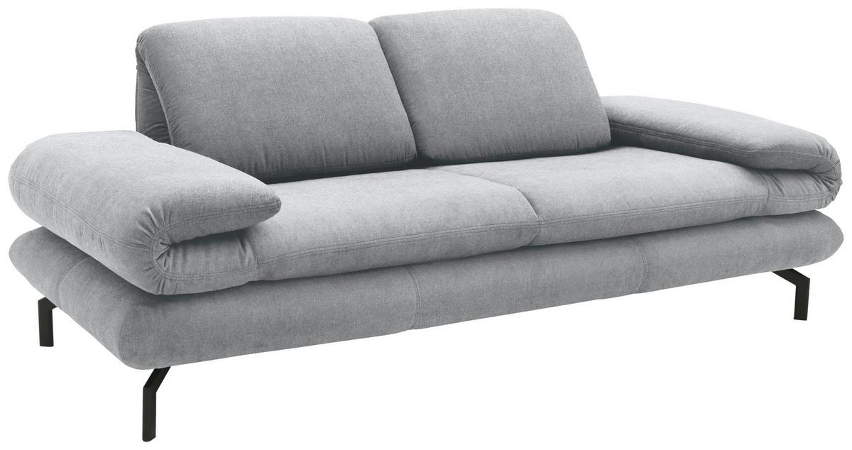 2-sitzer-sofa Looks Xiii Silberfarben - Silberfarben/Schwarz, Design, Textil (204 (264)/83 (110)/98cm) - LOOKS by W.Joop
