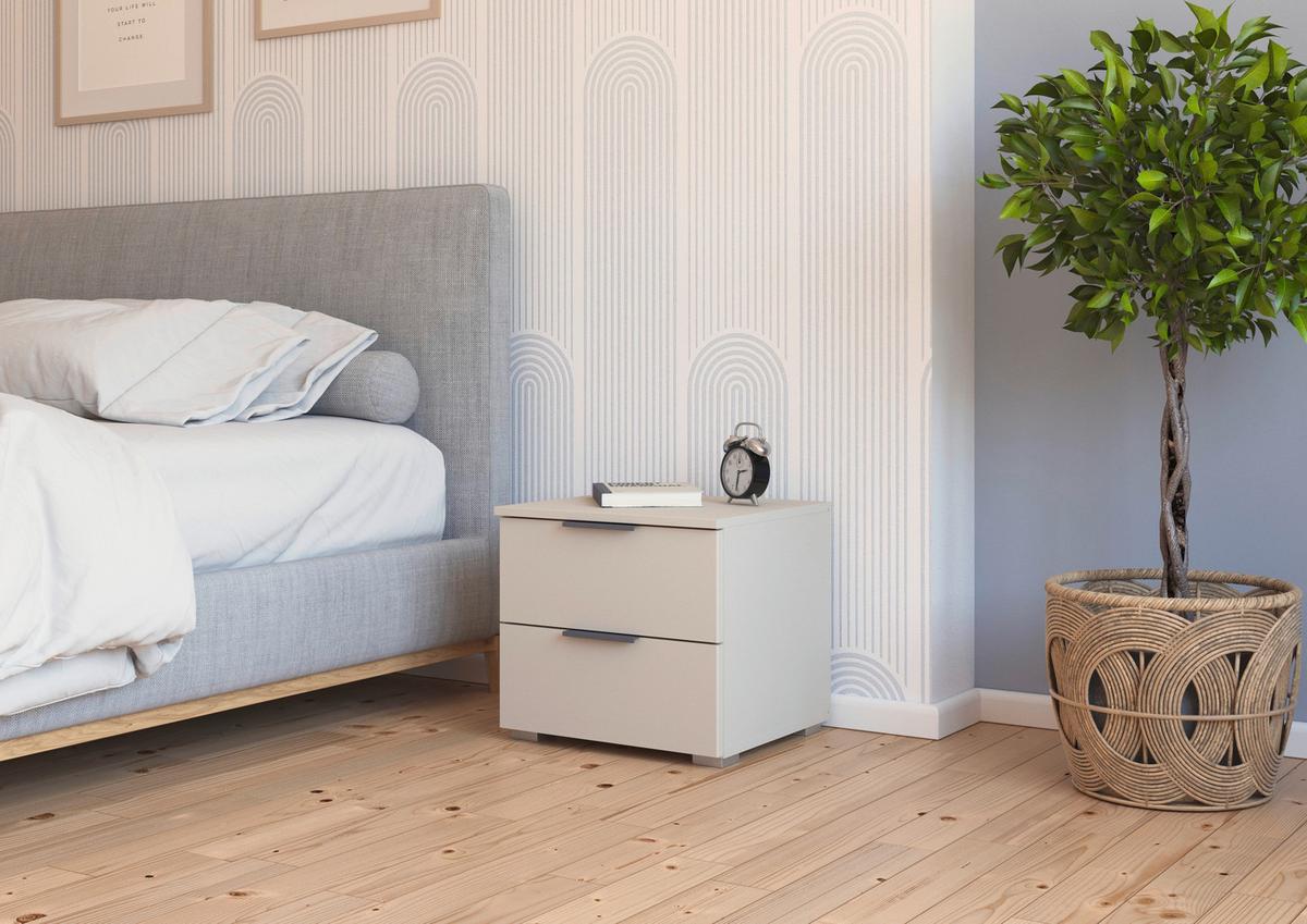Nachtkästchen Alabama Champagner B: 40 Cm - Champagner/Alufarben, MODERN, Holzwerkstoff (40/42/42cm) - Rauch Möbel