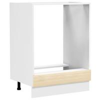 Herdumbauschrank Fasola Honigeiche/weiß B: 60 Cm - Honigeiche/Weiß, Trend, Holzwerkstoff/Kunststoff (60/82/46cm) - MID.YOU