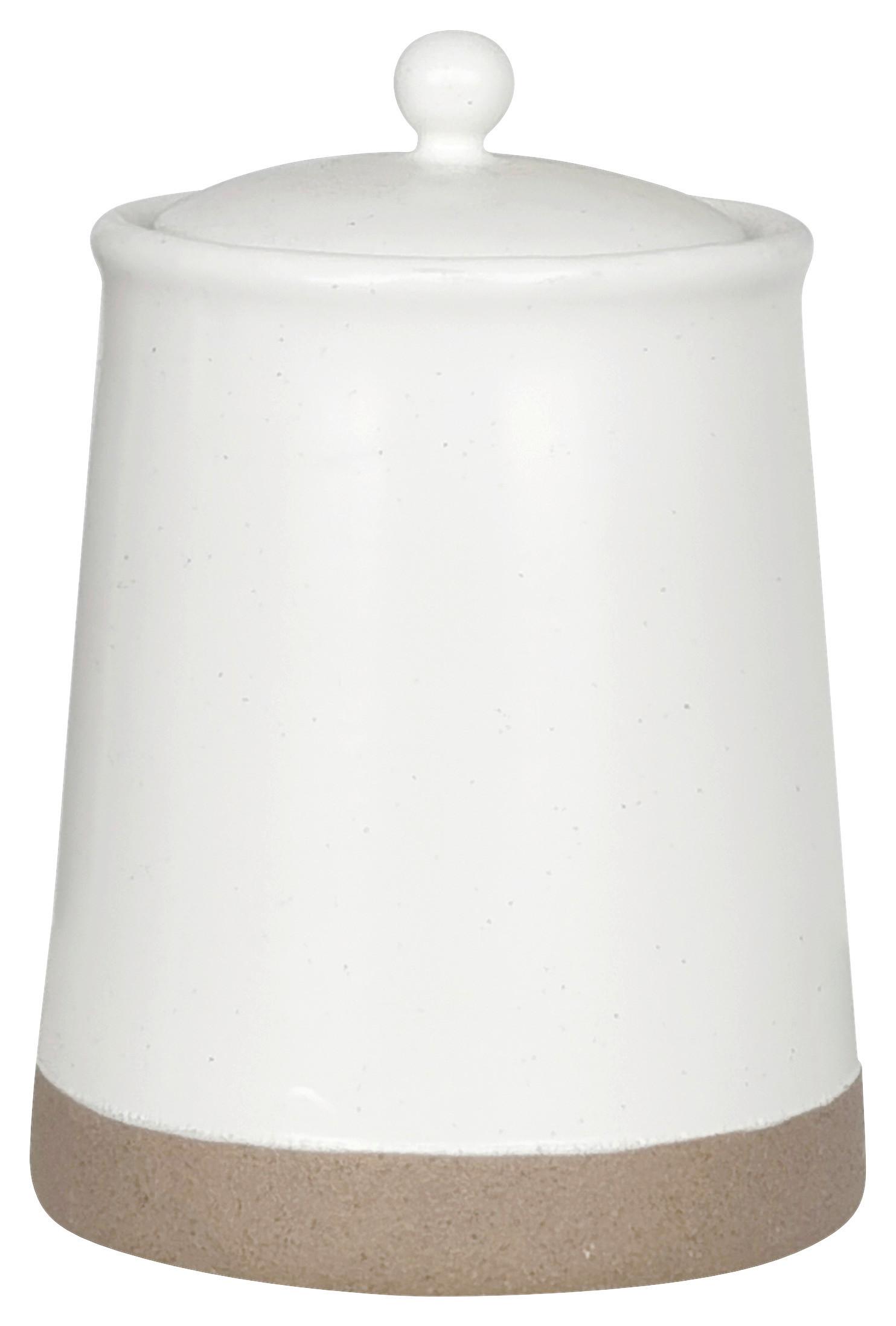 Dóza Na Potraviny Emilia -S - bílá, plast/keramika (9/12,5cm) - Zandiara