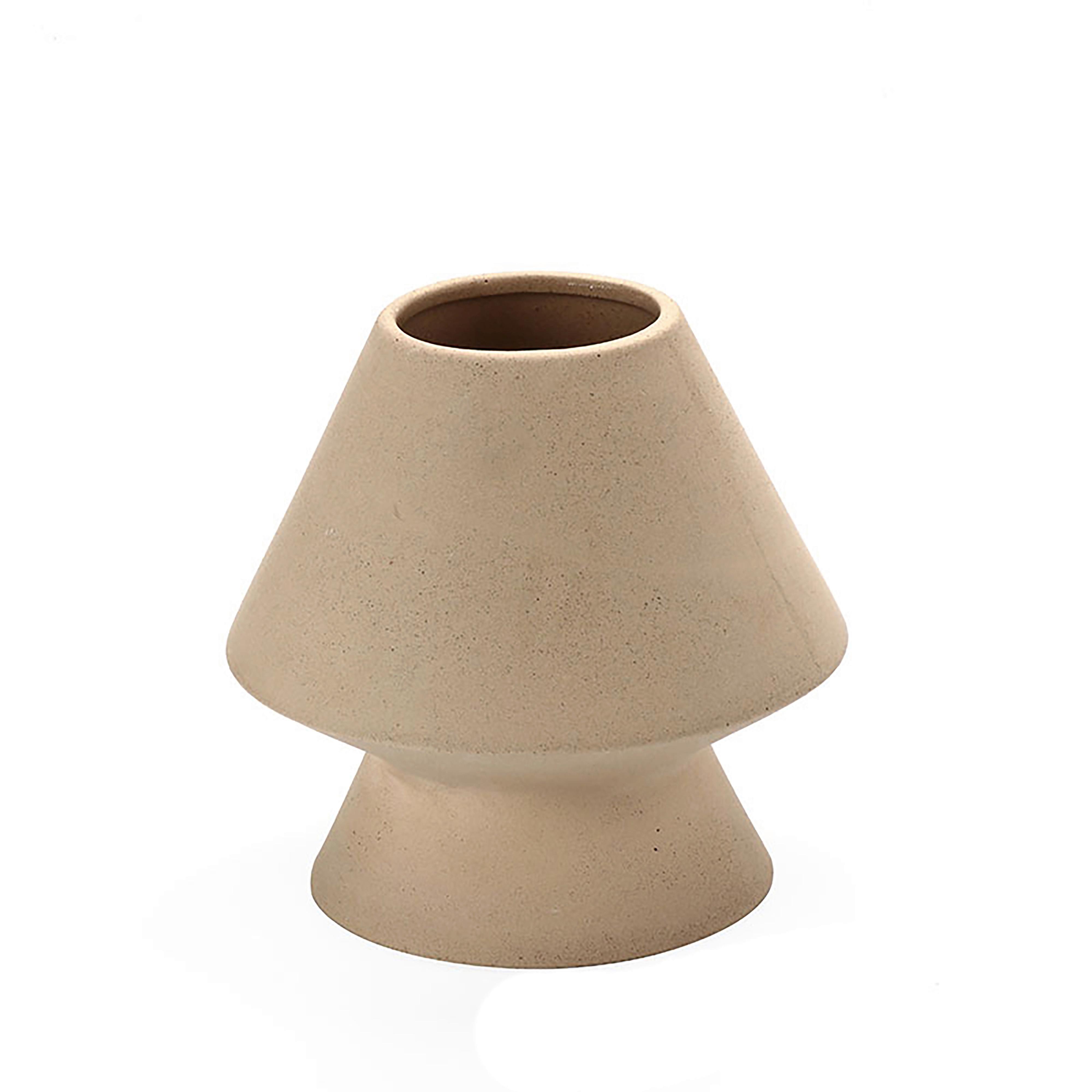 Váza Geo, V: 16,6cm - pískové barvy, keramika (16,9/16,6cm) - Modern Living