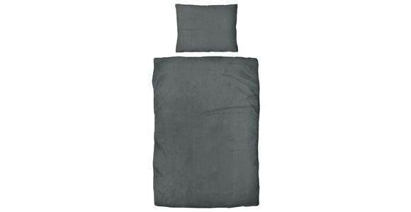 Flanell Bettwäsche 140x200 Cm Cashmere Anthrazit/silber - Anthrazit/Silberfarben, ROMANTIK / LANDHAUS, Textil - James Wood