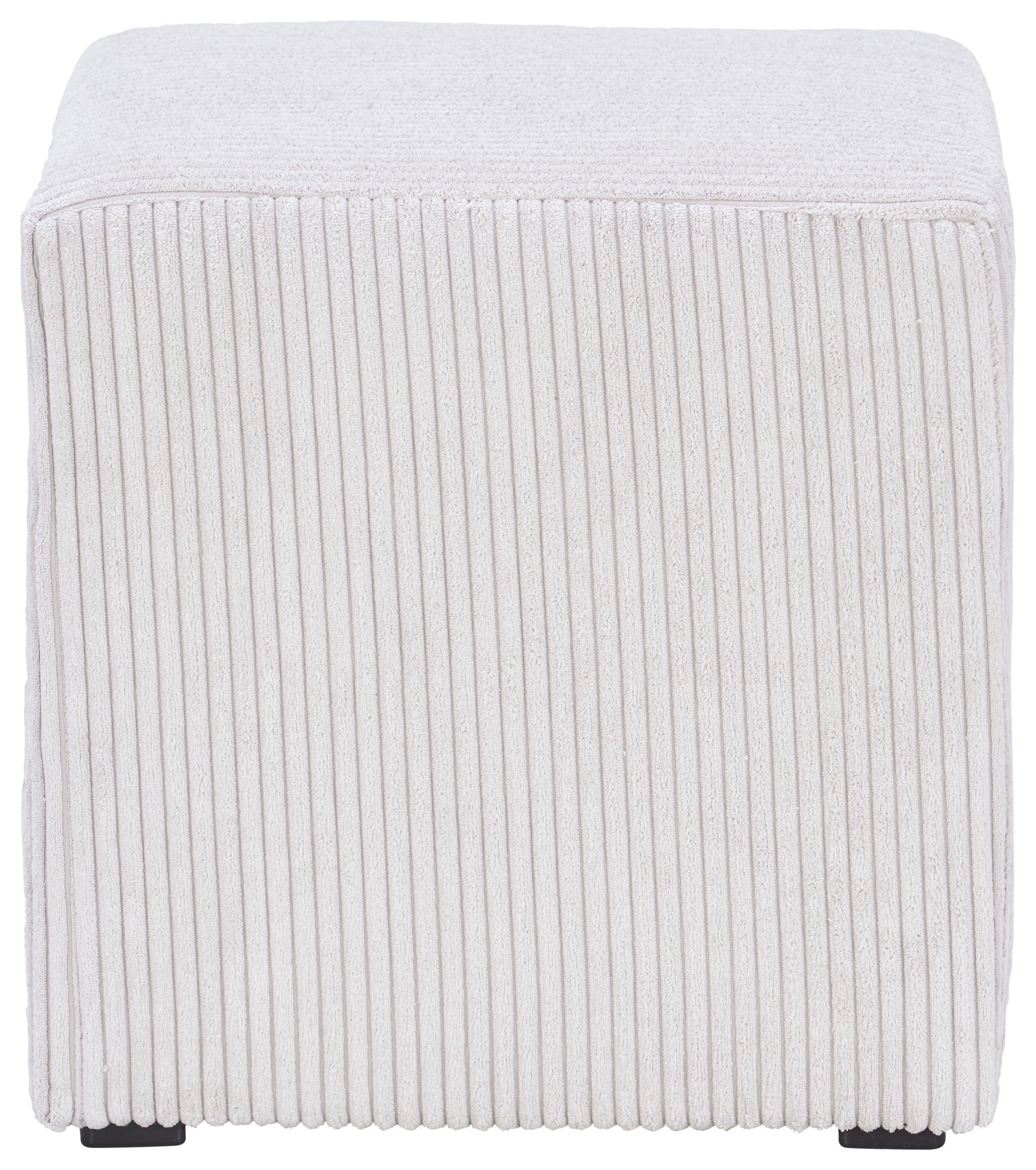 Hocker Bali Beige Sitz Gepolstert H: 42 Cm - Beige, MODERN, Textil (45/42/45cm)