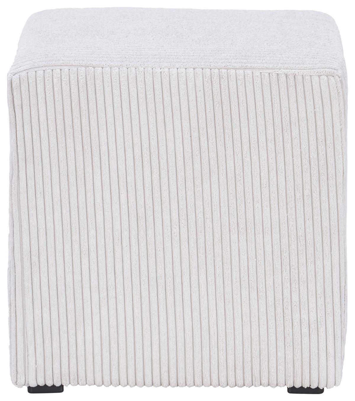 Hocker Bali Beige Sitz Gepolstert H: 42 Cm - Beige, MODERN, Textil (45/42/45cm)