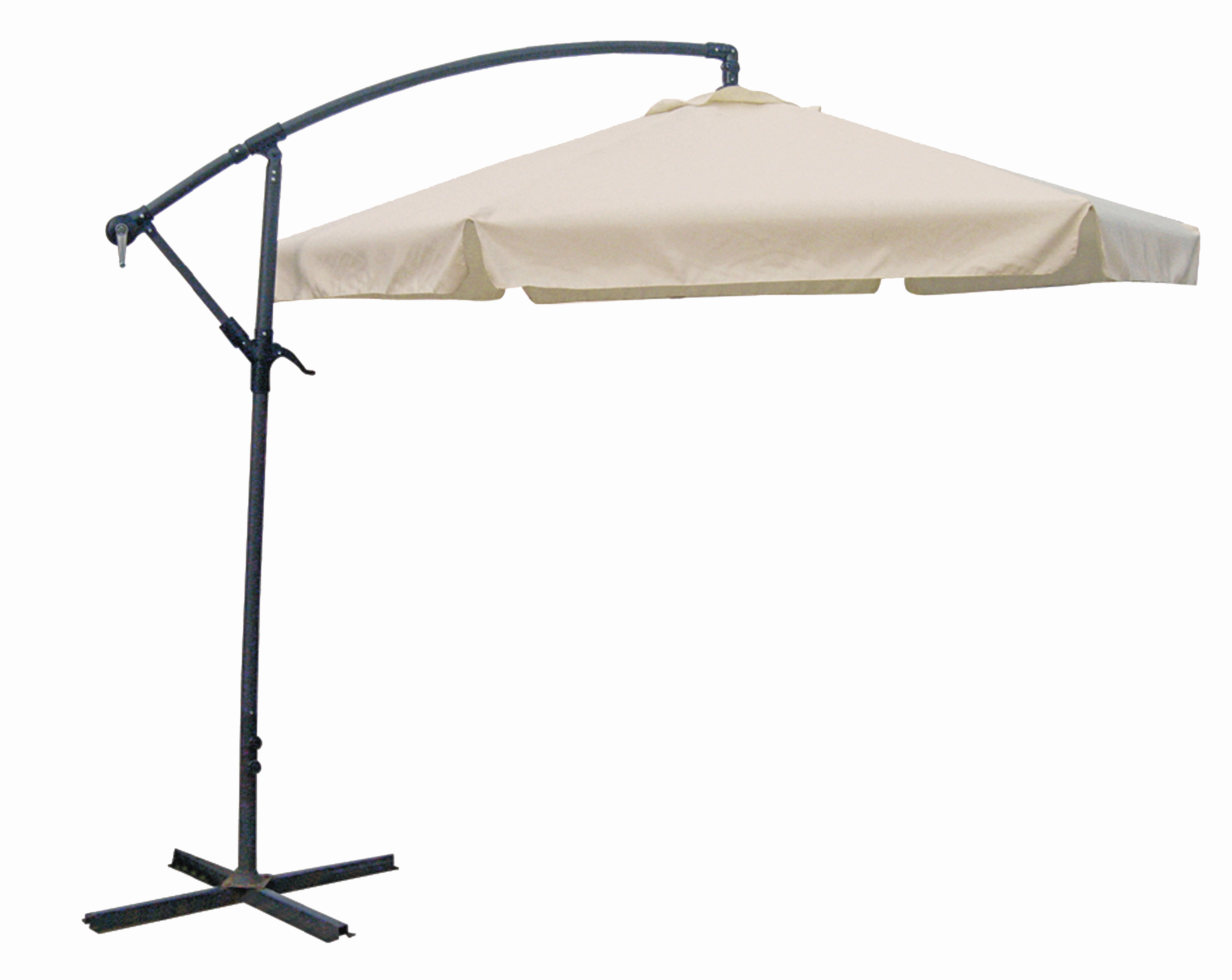 Ampelschirm Ampelschirm Ø 300 cm - Anthrazit/Creme, Basics, Kunststoff/Metall (300/250/300cm) - Gardenson