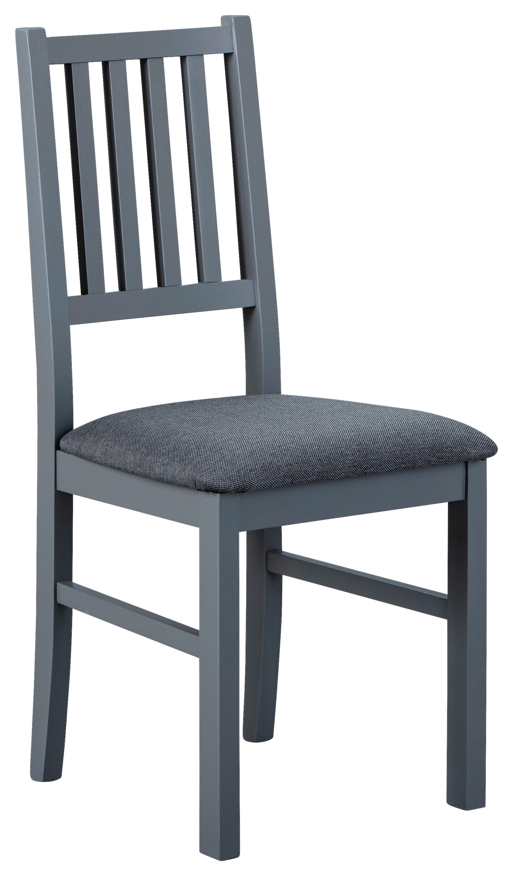 Esszimmerstuhl Luzerna Grau Echtholz Gepolstert 2er-Set