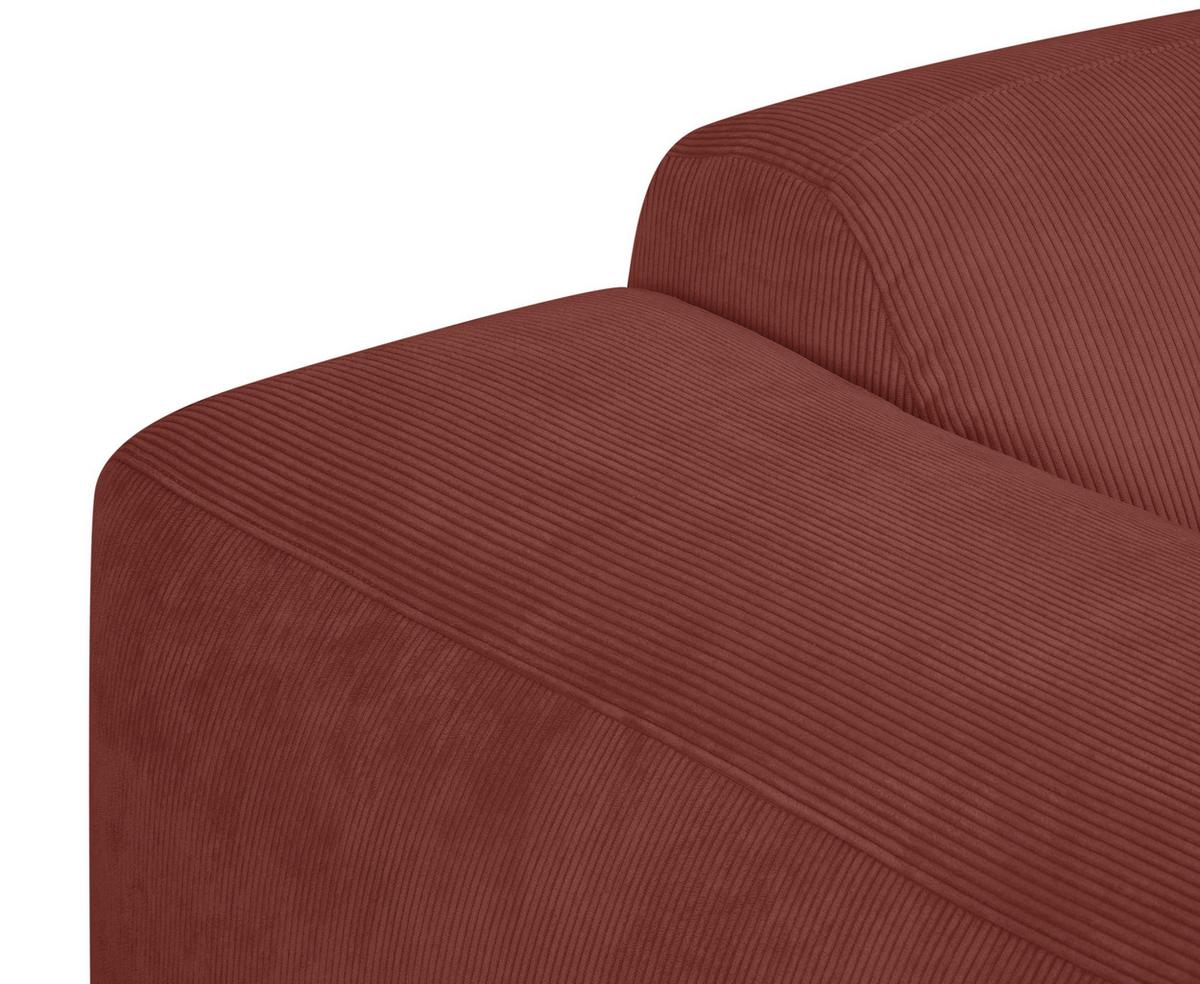 3-sitzer-sofa Hannah Rot B: 247 Cm - Rot/Schwarz, Design, Textil (247/75/104cm) - MID.YOU