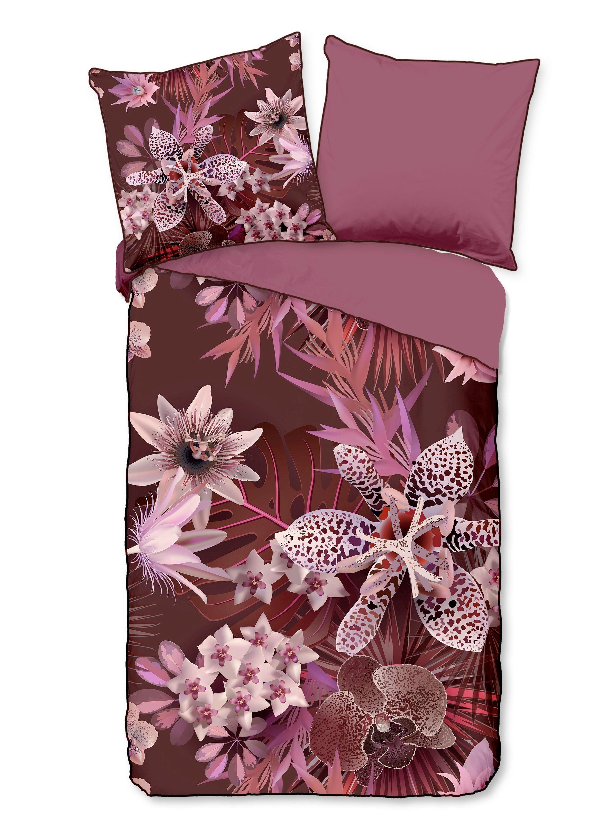 Wendebettwäsche Farze Rot Bordeaux 155x220 cm