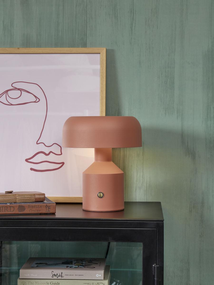 Tischlampe Porto Terra Cotta mit Schalter - Terracotta, Basics, Metall (25/29cm) - It's about Romi