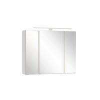 SPIEGELSCHRANK Verona Weiß B: 80cm - Wildeiche/Weiß, Trend, Glas/Holzwerkstoff (80/64/20cm) - Held