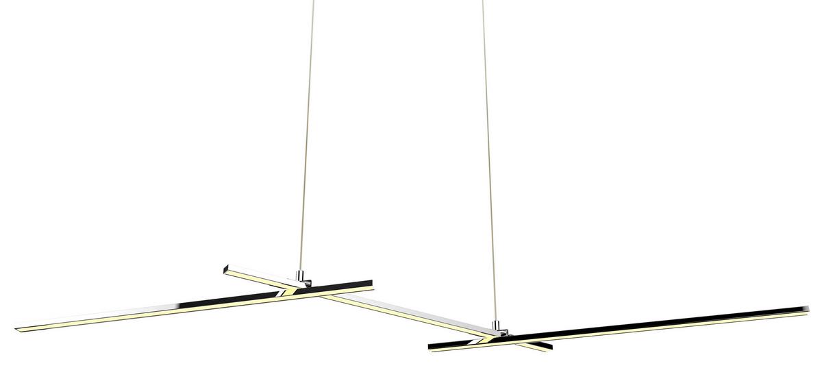Led-pendelleuchte A0021-330 Thasos - Chromfarben, Design, Metall (103/23/120cm)