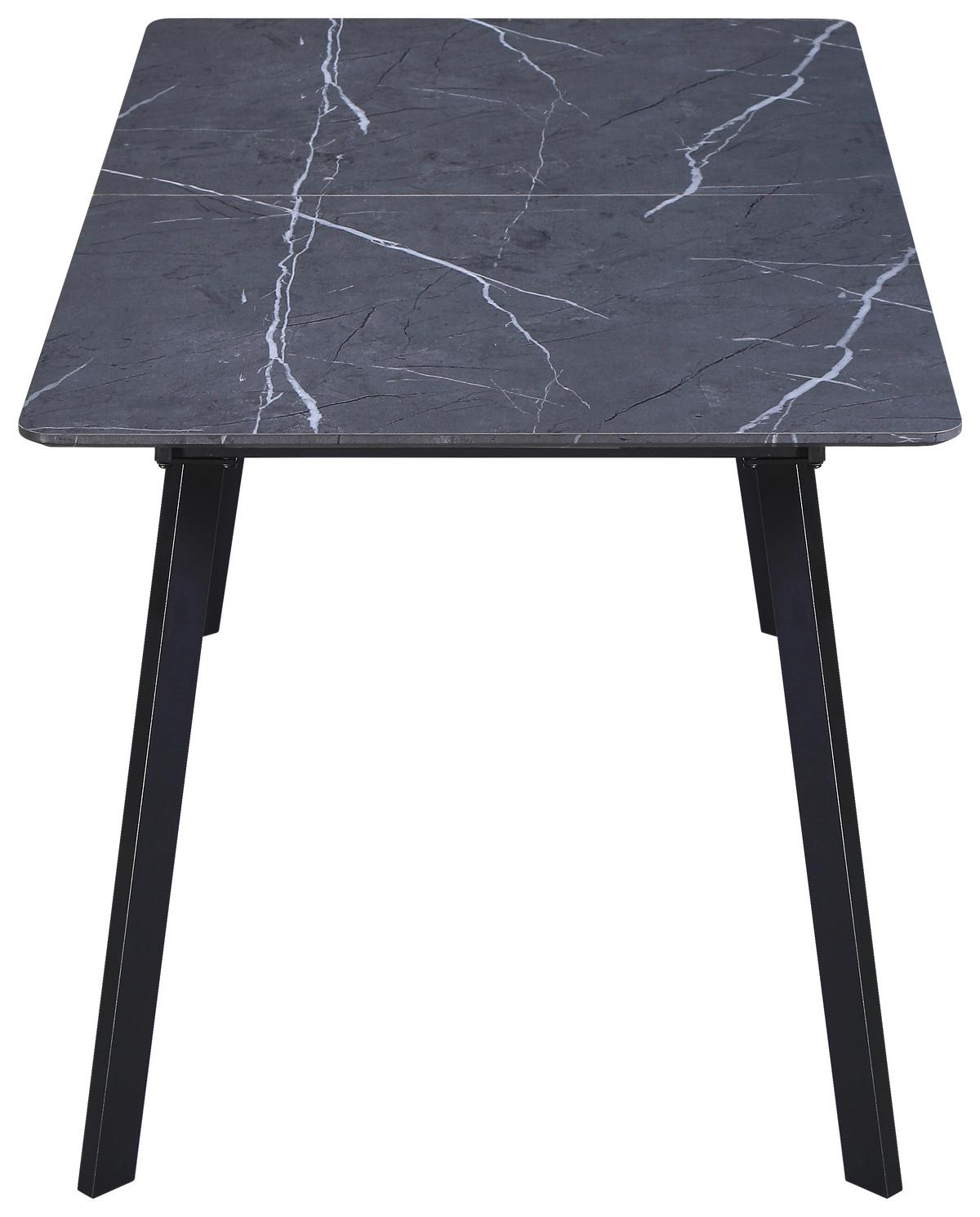 Ausziehtisch Elian Grau, B: 140-180 Cm - Schwarz/Grau, KONVENTIONELL, Holzwerkstoff/Metall (140/180/75/80cm) - MID.YOU