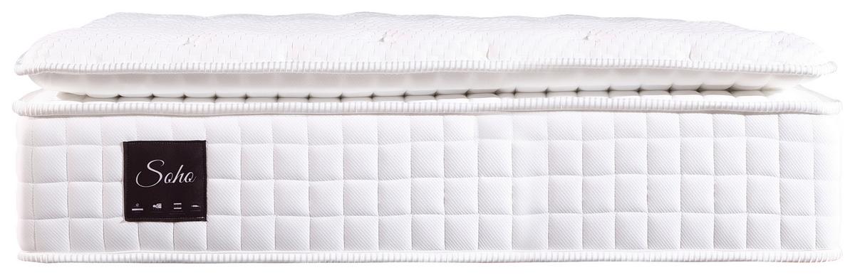 TASCHENFEDERKERNMATRATZE Soho 160x210cm fest - Weiß, Basics, Textil (160/210cm) - Livetastic