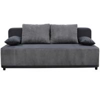 Schlafsofa Stella Grau B: 197 cm - Schwarz/Grau, Design, Textil (197/90/83cm) - MID.YOU