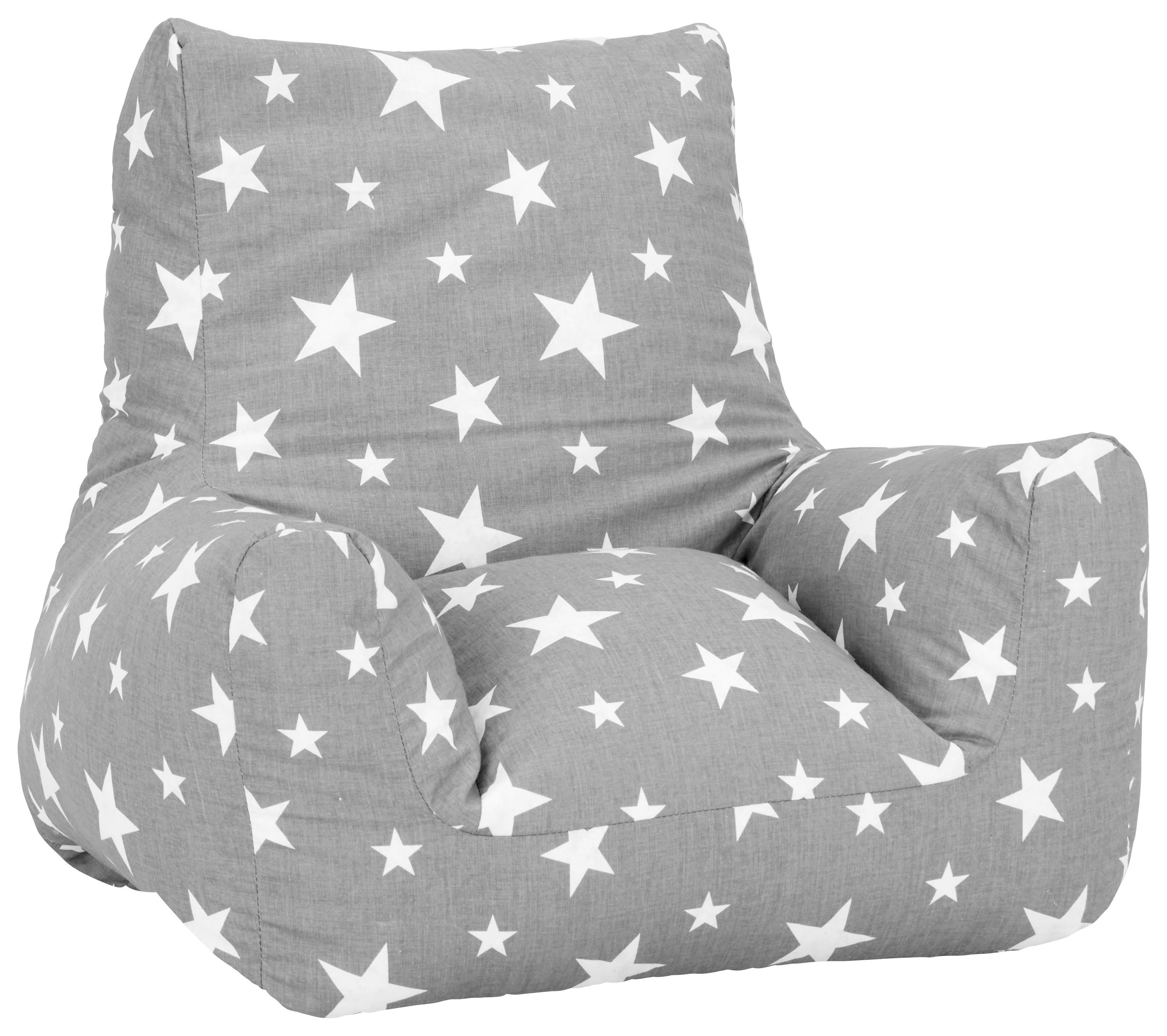 Detské kreslo v šedej KIDS-STAR - sivá, textil (70/55/70cm)