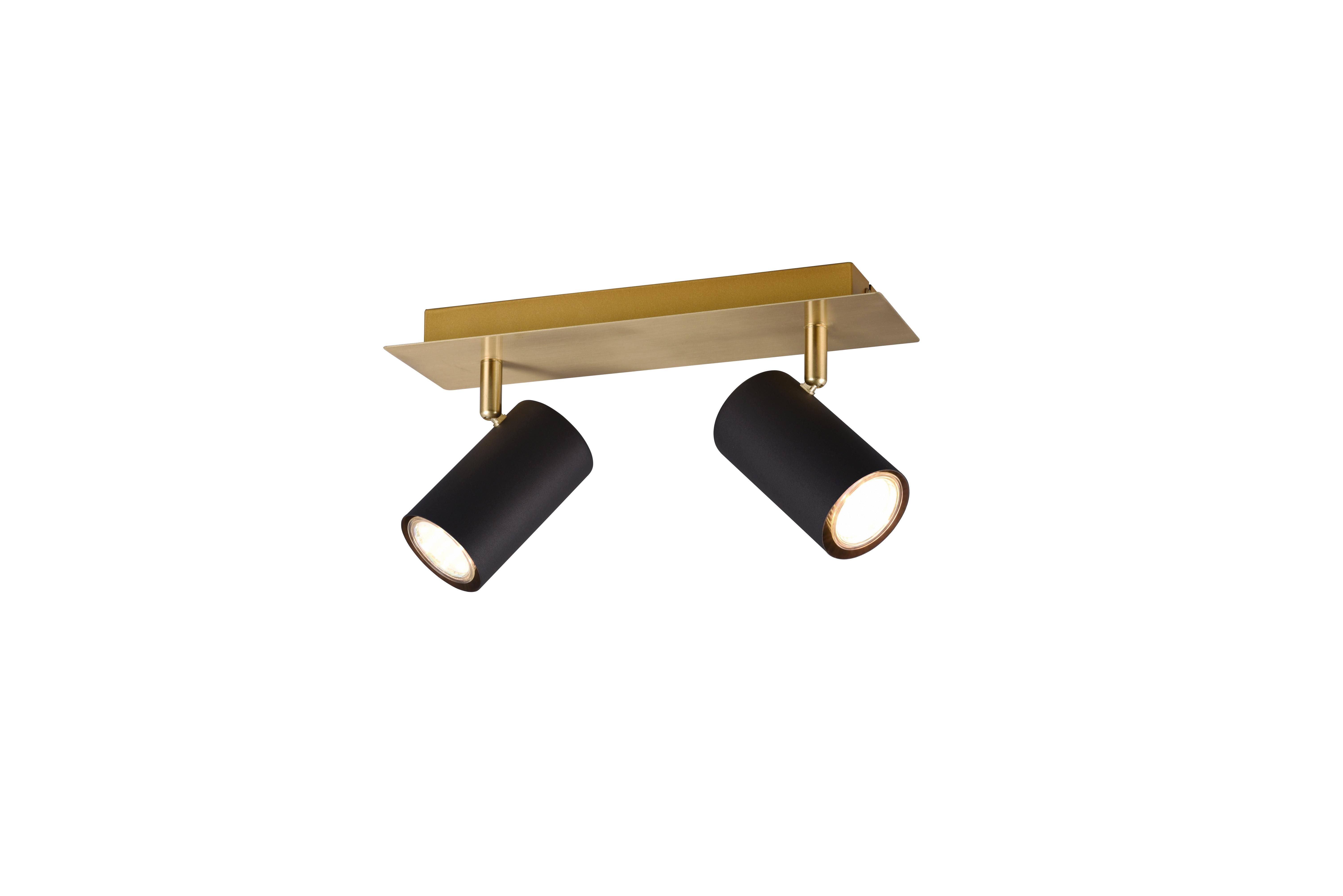 Strahler Marley 2-Flammig verstellbar L: 30 cm - Goldfarben/Schwarz, Basics, Metall (30/9/15cm) - Trio Leuchten