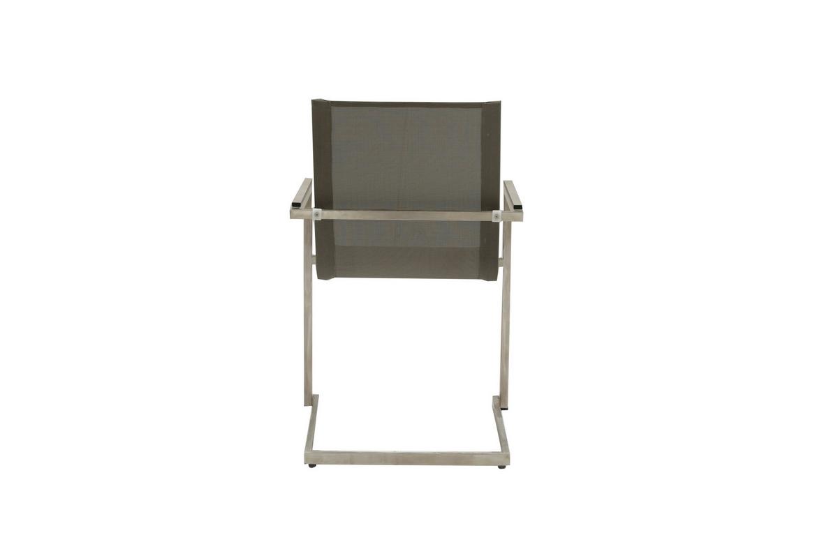 Gartensessel-Set 4-Tlg Sienna Metall/Kunststoff - Taupe/Silberfarben, Basics, Kunststoff/Metall (80/120/120cm) - Gardenson