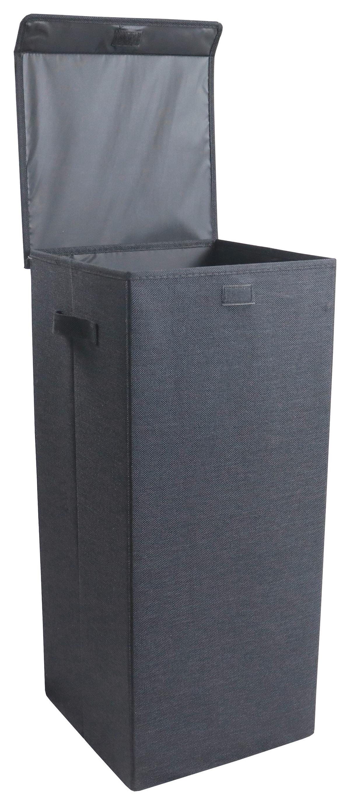 Wäschekorb Dreso L Anthrazit 30x70x30 cm - Anthrazit, MODERN, Textil (30/70/30cm) - MID.YOU