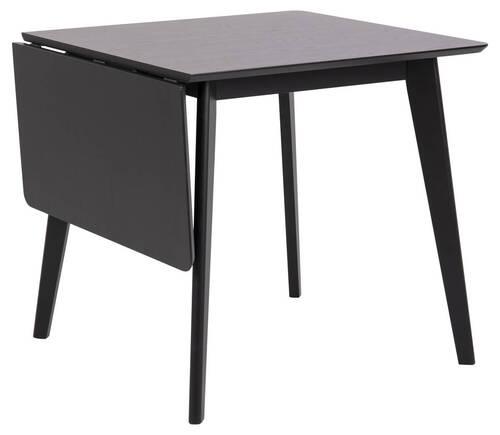 Sklápací jedálenský stôl ROXBY 80-120x80 cm - čierna, Konventionell, drevo/kompozitné drevo (80/80/76cm) - MID.YOU