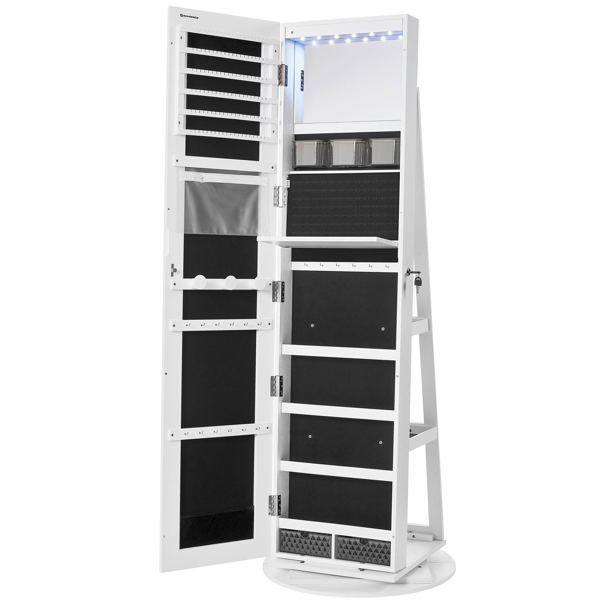 Schmuckschrank Weiß B: 54,5 Cm