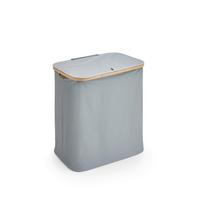 Wäschekorb Grau B: 57 cm - Grau, Design, Holzwerkstoff/Textil (57/60/37cm) - MID.YOU