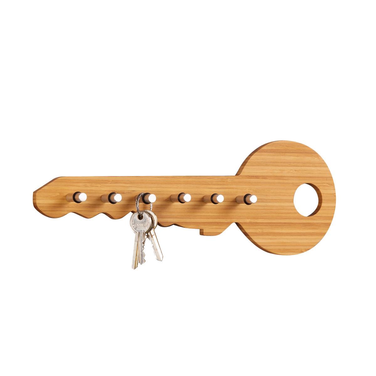 Schlüsselboard Naturfarben BxHxT: 35x40x12,8 cm - Naturfarben, Basics, Naturmaterialien/Metall (35/40/12,8cm) - Zeller Present