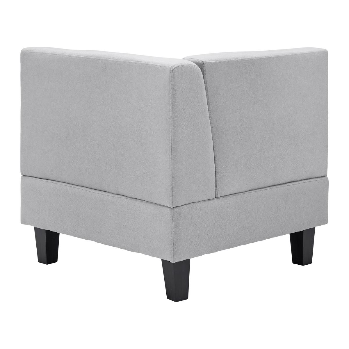 Rohový díl pohovky Lima světlešedá - černá/světle šedá, Moderní, dřevo/textil (64/74/64cm) - Bessagi Home