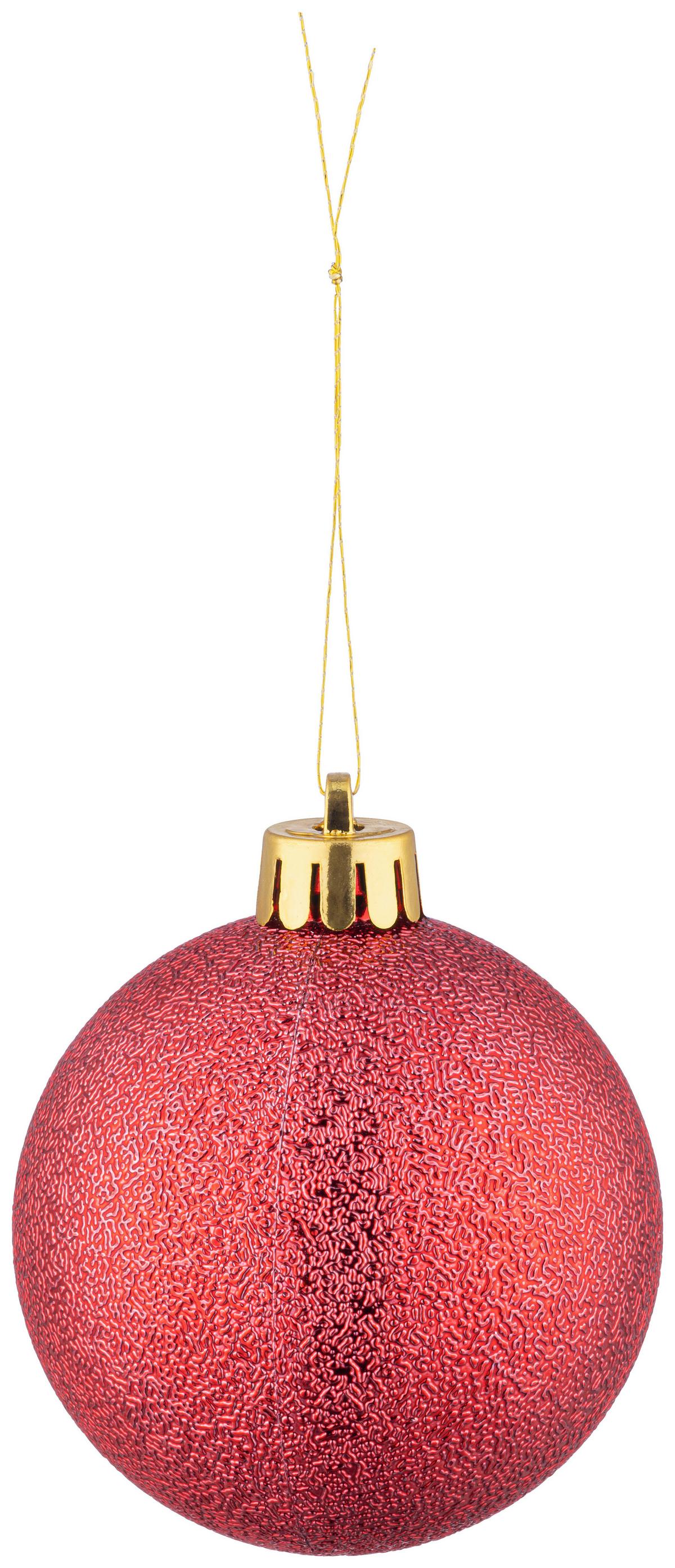 CHRISTBAUMKUGEL-SET Dirk, Rot, 90-teilig - Rot, KONVENTIONELL, Kunststoff - Luca Bessoni