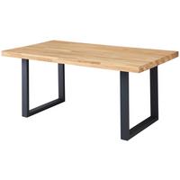 Esstisch Chris U 180x76x100 cm Eiche/Schwarz - Eichefarben/Schwarz, MODERN, Holz/Metall (180/100/76cm) - Livetastic