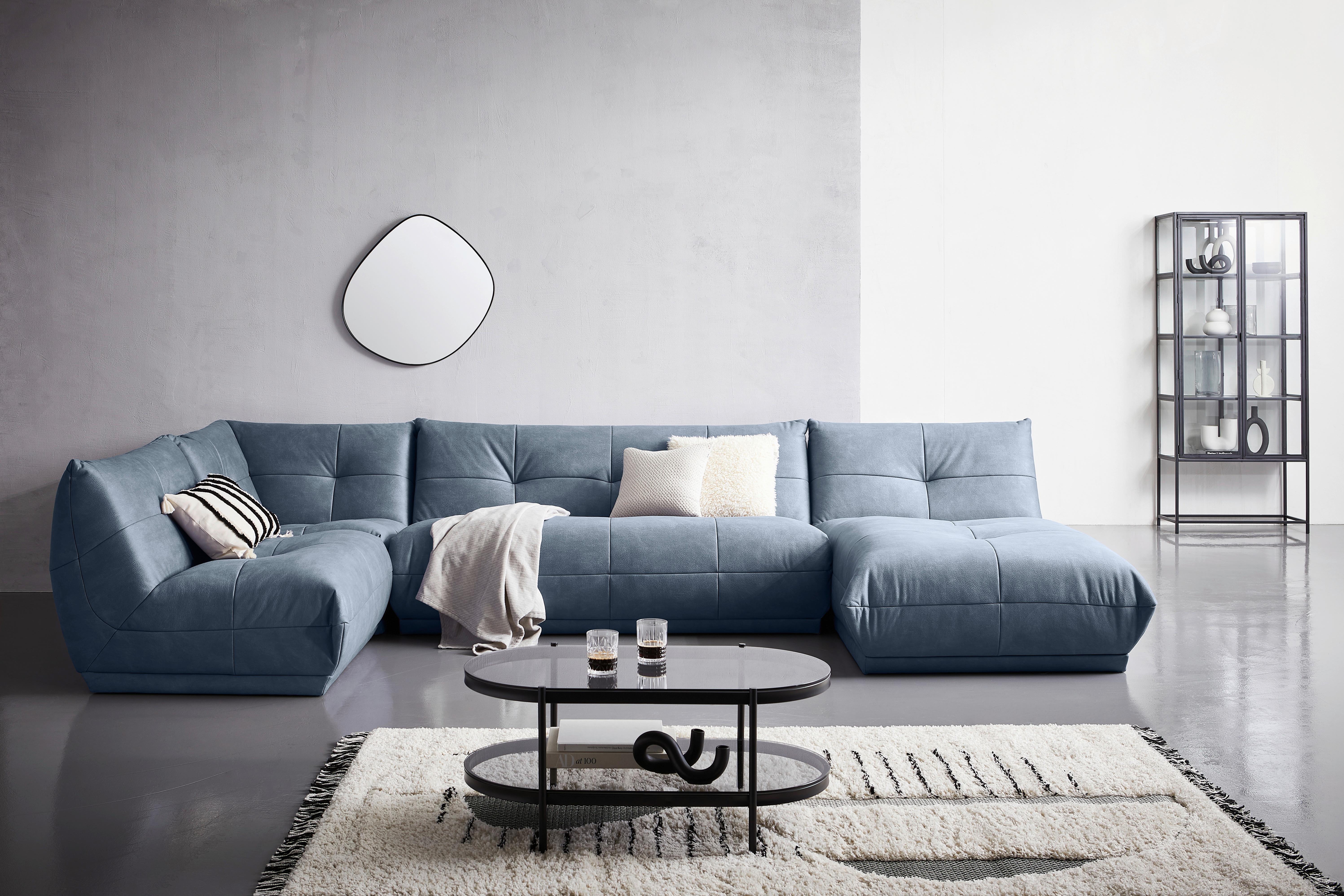 Sofaelement Giselle 2,5 Sofa- Modul Graublau B: 180 Cm - Blaugrau, Trend, Textil (180/80/112cm) - Livetastic