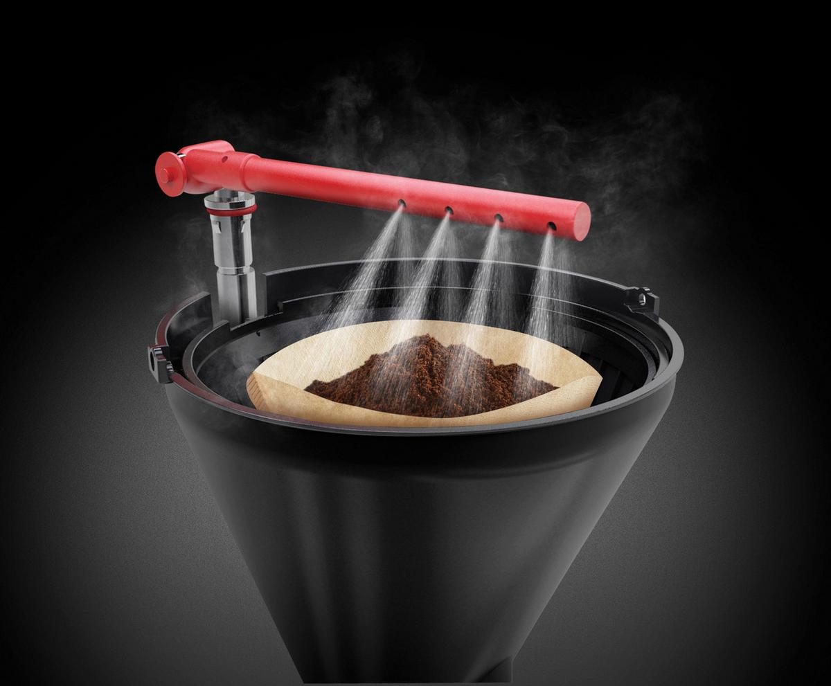 Filterkaffeemaschine Textures Plus Sw. - Schwarz, Basics, Glas/Kunststoff (19,7/31,8/28,5cm) - Russell Hobbs