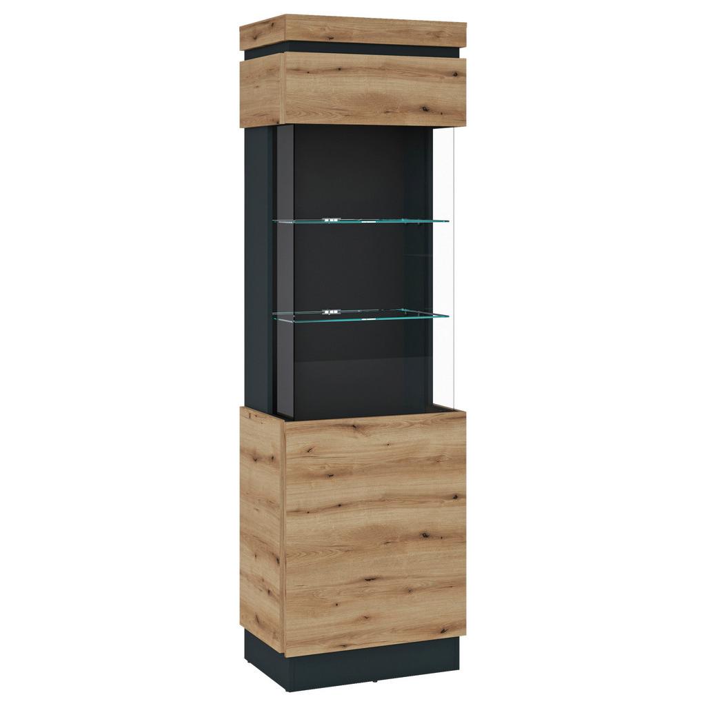 Vitrine Corte B: 60,1 cm Grau/Eiche Dekor