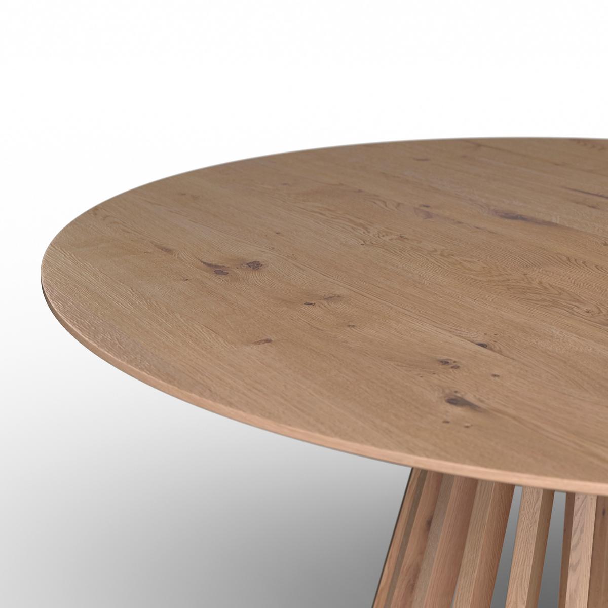 Jedálenský stôl dyha /masív ENNO 120 - farba duba, Modern, drevo/kompozitné drevo (120/120/75cm) - Bessagi Home