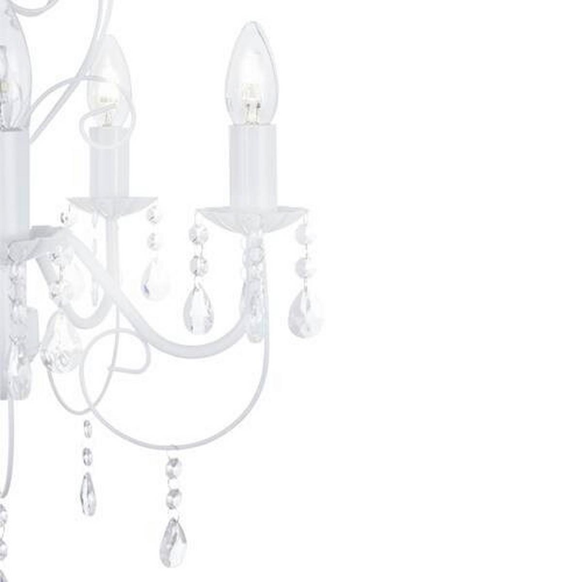 Kronleuchter 63126-5ma Crisi - Weiß, LIFESTYLE, Kunststoff/Metall (44/150cm) - Globo