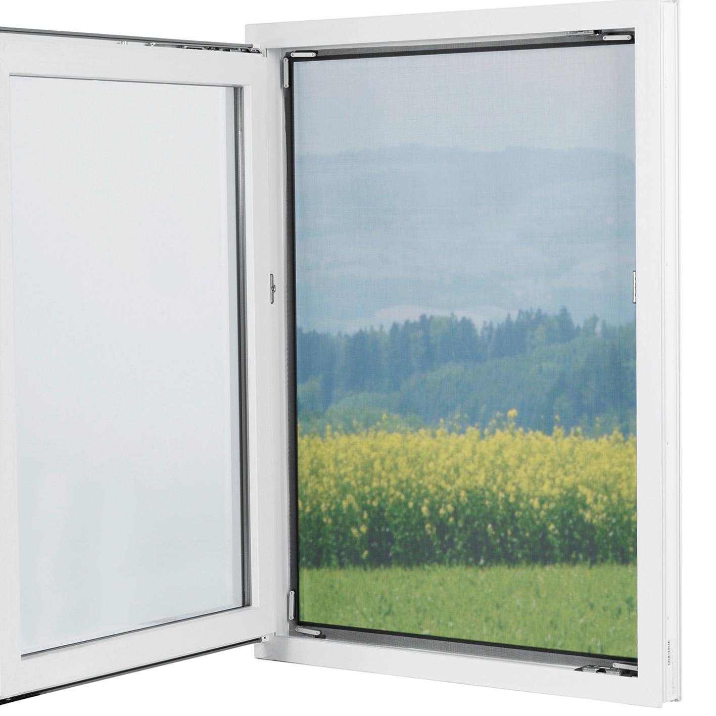 INSEKTENSCHUTZGITTER EASYMAXX 150X130CM - Schwarz, Basics, Kunststoff/Metall (130/150cm) - TV - Unser Original