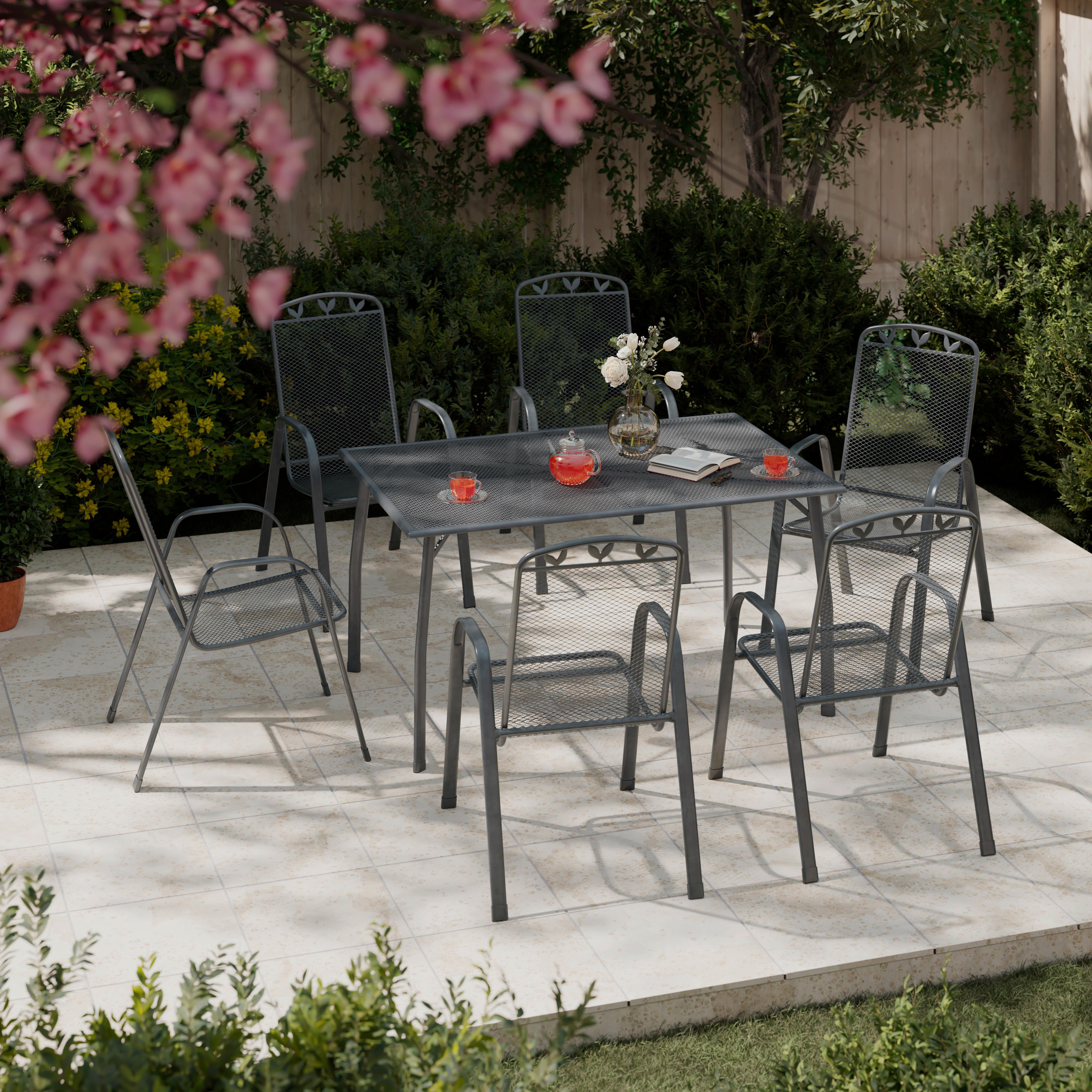 Gartentisch Toulouse New - Silberfarben, MODERN, Metall (140/74/90cm) - Beldano