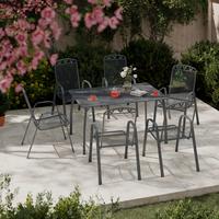 Gartentisch Toulouse New - Silberfarben, MODERN, Metall (140/74/90cm) - Beldano