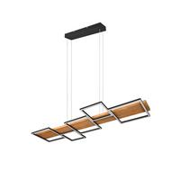 Led-hängeleuchte 322910532 Harper - Schwarz/Braun, Natur, Holz/Metall (115/150cm) - Trio Leuchten