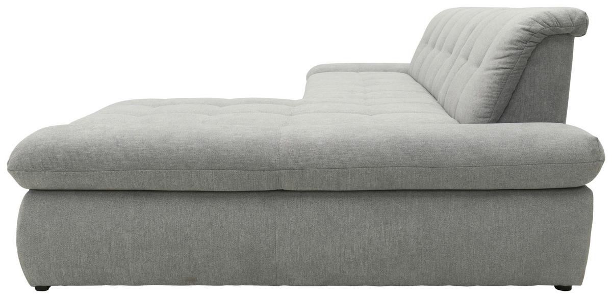 Ecksofa Moric Grau Mikrofaser - Chromfarben/Grau, KONVENTIONELL, Textil (300/172cm) - MID.YOU
