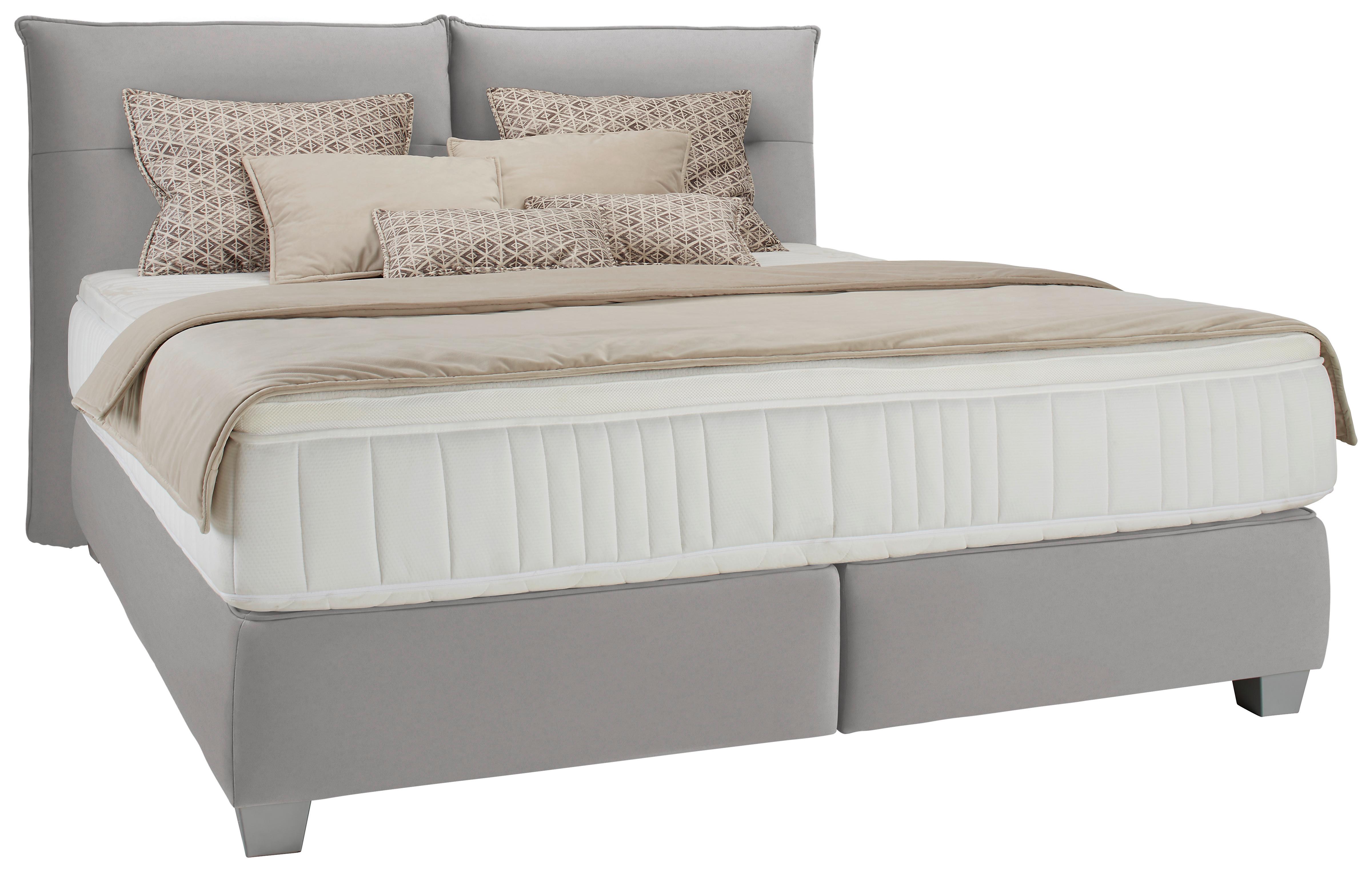 Postel boxspring Fog 180x200cm,šedá - šedá/barvy stříbra, Lifestyle, textil/plast (180/200cm) - Premium Living
