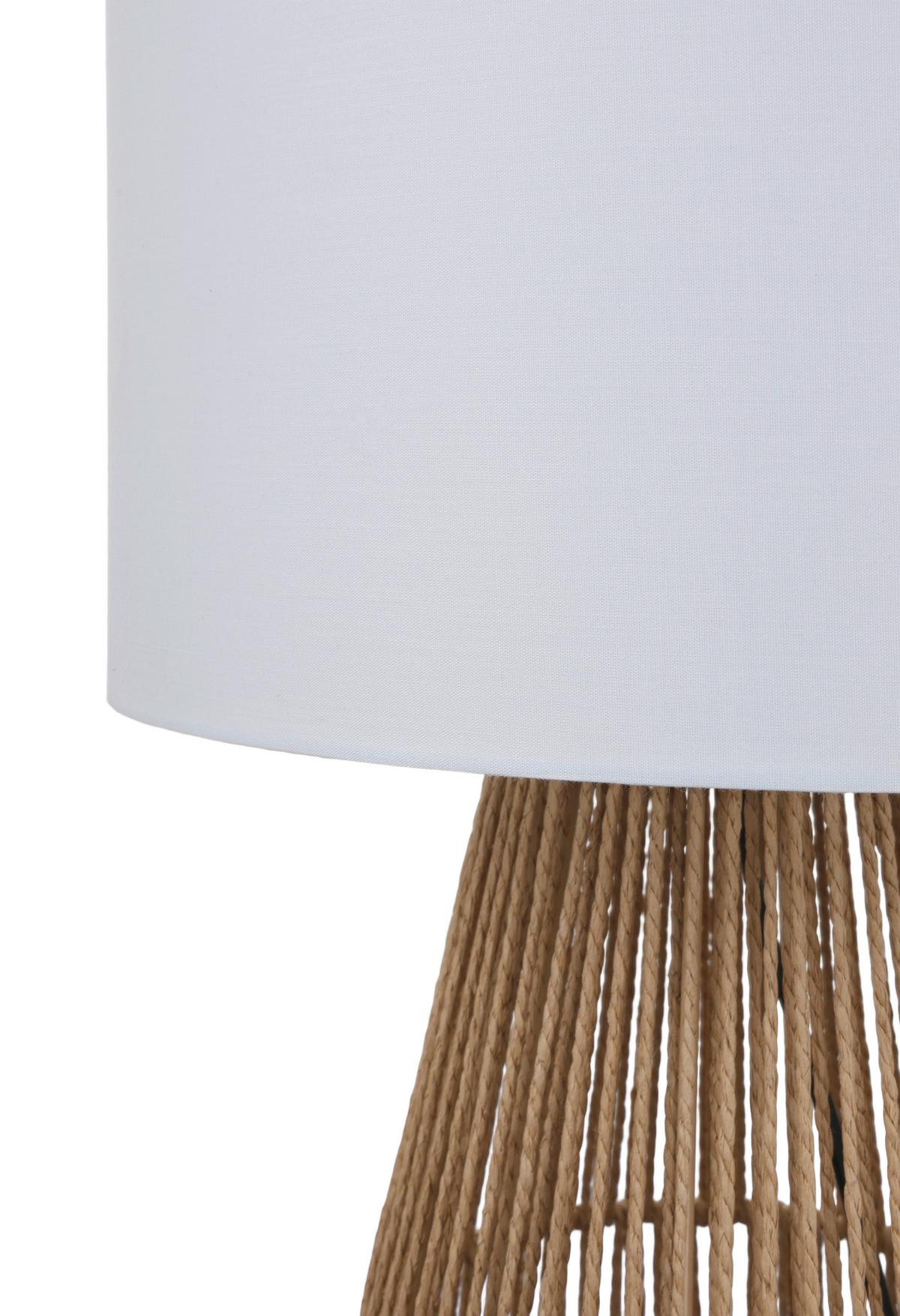 Stehleuchte Holzu - Schwarz/Braun, MODERN, Papier/Textil (30/135cm)